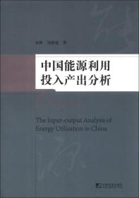 中國能源利用投入產出分析 中國能源利用投入產出分析